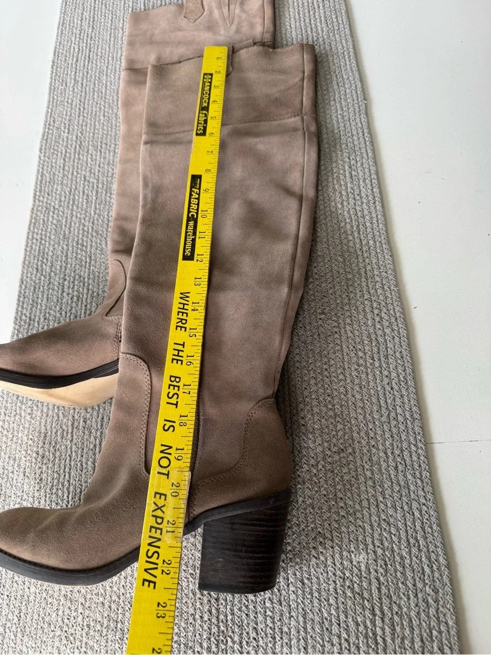 Seychelles Taupe Suede Over-the-Knee Block Heel Boots Sz 8
